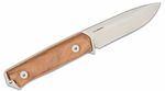 B41 ST LionSteel Fixed Blade Sleipner Steel stone washed, SANTOS wood handle, leather sheath