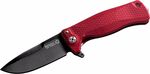 SR22A RB LionSteel SR Flipper RED Aluminum nůž, RotoBlock, Chemical Black blade Sleipner