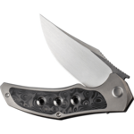 We Knife WE18058-2 Magnetron kapesní nůž 9,6 cm, Satin, šedá, titan, uhlíkové vlákno