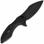 Kubey KU236F Noble Nest vreckový nôž 8 cm, Dark Stonewash, celočierna, G10