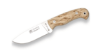JOKER CL58 Montes II lovecký nůž 11 cm, dřevo kadeřavé břízy, kožené pouzdro