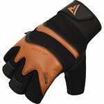 RDX GYM GLOVE LEATHER S15 TAN fitness kožené rukavice velikost XXXL hnědá