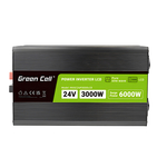 INVGC24P3000LCD Green Cell automobilový menič napätia 24V/230V 3000W/6000W, LCD displej