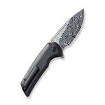 We Knife WE054BL-DS1 Mini Malice kapesní nůž 7,6 cm, damašek, černá, titan