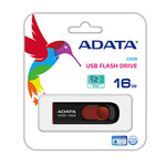 AC008-16G-RKD ADATA 16GB USB C008 fekete/piros (nyomtatás)