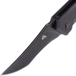 BF-729 FOX knives BLACK FOX "KRAVI" FOLDING  KNIFE BLACK G10 HANDLE BLACK STONE WASHED BLADE