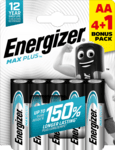 Energizer Max Plus AA alkalické baterie 4+1 5ks E303322800