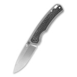 QSP Knife QSP127-E1 Puffin Titanium CF vreckový nôž 7,6 cm, Stonewash, šedá, titán, uhlíkové vlákno