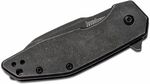 Kershaw K-2065 GRAVEL zsebkés rásegítéssel 6,4 cm, Blackwash, teljesen fekete, teljesen acél