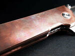 Böker Plus 01BO165 Kihon Copper vreckový nôž s asistenciou 8,5 cm, Stonewash, meď, nylonové puzdro