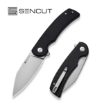S23064-2 Sencut Omniform fekete vászon Micarta nyél, szatén bevonatú 9Cr18MoV penge Lin