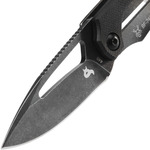 FOX kések BF-745 BLACK FOX RACLI zsebkés 6 cm, Fekete Stonewash, fekete, G10 