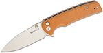 S21007-3 Sencut Sachse Brown Micarta fogantyú, szatén bevonatú 9Cr18MoV pengegombzár