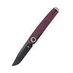 Kizer V3604C3 Squidward vreckový nôž 7,1 cm, čierna, červená, Richlite (kompozit)