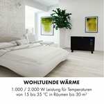 10032789 Klarstein Norderney, konvektor, termosztát, időzítő, 2000 W, 30 m², fekete