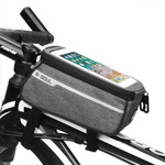 Maxlife OEM100509 vodeodolná taška na bicykel s držiakom na telefón sivá