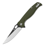 QSP Knife QS126-B Gavial Green vreckový nôž 10,2 cm, satin - čierna, zelená, G10