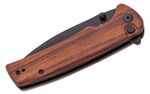S21007-6 Sencut Sachse Guibourtia fa nyél fekete kőmosott 9Cr18MoV pengegomb