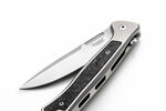 LionSteel SK01 GY Skinny kapesní nůž 8,4 cm, Stonewash, šedá, titan, uhlíkové vlákno