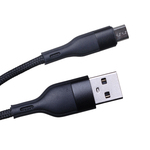 Maxlife MXUC-07 kabel USB - microUSB 1,0 m 2,4A černý nylon (OEM0101186)