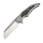 1813G-GYM Artisan Apache Nomad Grey M390 Titanium with Carbon Fiber