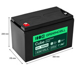AGM12V100AH-H Green Cell AGM VRLA 12V 100Ah karbantartásmentes akkumulátor szünetmentes tápegységekh