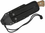 T6 3V CVN LionSteel Fixed blade, CPM 3V SATIN blade,  NATURAL  CANVAS  handle with Kydex sheath