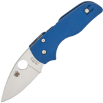 C230GPCBL Spyderco LIL' NATIVE COBALT BLUE G-10 CPM SPY27 PLAINEDGE