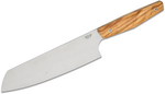 MK PRSA-O MKM Olive kuchyňský nůž Santoku 17,5 cm, Satin, olivové dřevo