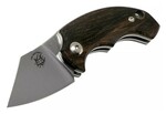 FOX knives FX-519 ZW BB DRAGO "PIEMONTES" kapesní nůž 4,5 cm, dřevo Ziricote, kožené pouzdro