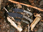 Böker Plus 02BO076 Micro Tracker bushcraft nůž 9 cm, černá, hnědá, Micarta, pouzdro Kydex, adaptér