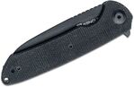 S22001-3 Sencut Kyril Black Micarta Handle Black Stonewashed 9Cr18MoV Blade Liner Lock