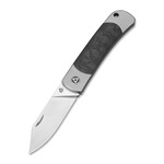 QSP Knife QS133-A  Falcon vreckový nôž 7,5 cm, damašek, titán, uhlíkové vlákno