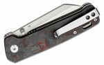 QSP Knife QS130-TRD Penguin CF RED vreckový nôž 7,8 cm, satin, červená, uhlíkové vlákno, G10