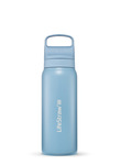 LGV42SBLWW Lifestraw Go 2.0 Stainless Steel Water Filter Bottle 24oz Icelandic Blue