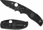 Spyderco C41PSBBK5 Native 5 Black Serrated vreckový nôž 8 cm, celočierna, FRN