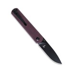 Ki3499R3 Kizer Feist Black Ti-Coated Blade, Red Richlite