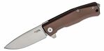 LionSteel MT01A ES Myto Earth Brown zsebkés 8,3 cm, Stonewash, barna, alumínium