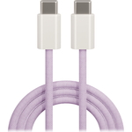 Maxlife MXUC-06 nylonový kabel USB-C - USB-C 1,0 m 20W fialová (OEM0101128)