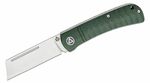 QS142-A QSP Knife Hedgehog 14C28N , Micarta, green