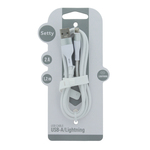 Setty USB kábel USB - Lightning 1,2 m 2A KNA-L-1.220 fehér (GSM171577)