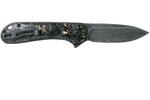 CIVIVI C907C-DS1 Elementum Damascus/CF Golden vreckový nôž 7,5cm, damašek, uhlíkové vlákno, zlato