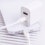 OEM0101314 Maxlife MXTC-06-20AC PD QC töltő 1x USB-C 1x USB 20W fehér + USB-C - Lightning kábel 20