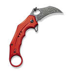 CIVIVI C16016B-DS1 Incisor II vreckový nôž - karambit 6,6 cm, damašek, červená, hliník