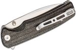 S21007-1 Sencut Sachse fekete Micarta fogantyú, szatén bevonatú 9Cr18MoV pengegombzár