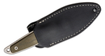 MKM MK MA01-GC MAKRO 1 Drop Point univerzális kés 7,3 cm, kőmosott színű, zöld, Micarta, bőrtok