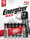 Energizer Max AAA alkalické baterie 6ks E303341100