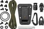 ESEE IZULA-II-OD-KIT pevný nôž 7,3 cm, zelená, Micarta, čierne plastové puzdro, súprava na prežitie