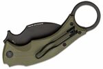 FX-591 OD FOX knives BLACK BIRD -BASTINELLI KARAMBIT BLACK BLADE G10 GREEN HANDLE