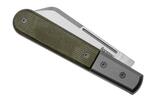 CK0115 CVG LionSteel SheepFoot M390 blade,  green Canvas Handle, Ti Bolster & liners